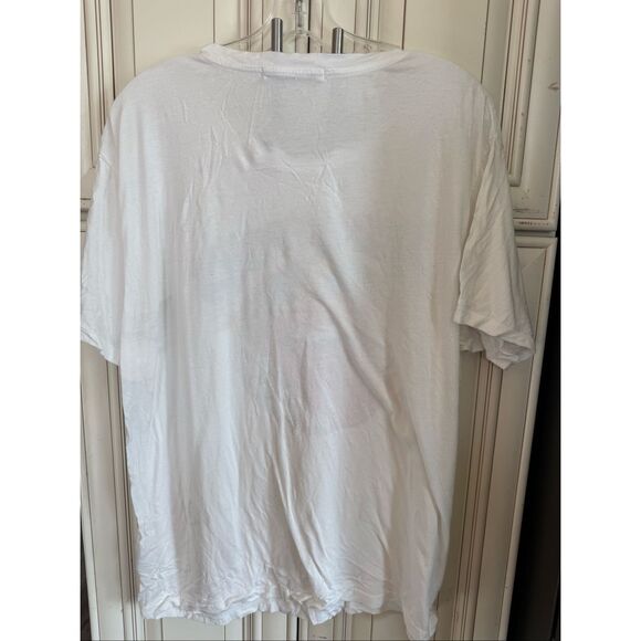 Daydreamer Women's Rolling Stones Retro Tongue Boyfriend Graphic Tee White Large - Picture 3 of 8